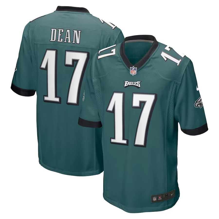 Men Philadelphia Eagles #17 Nakobe Dean Nike Green Player Game NFLJersey